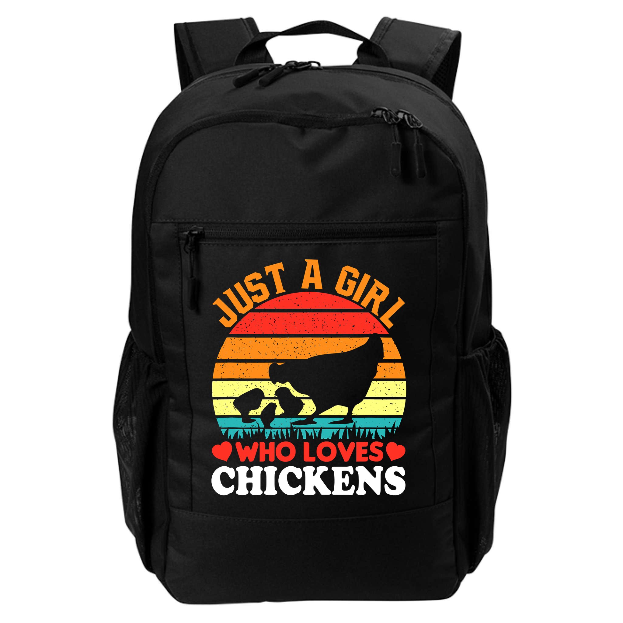 Just A Girl Who Loves Chickens Farmer Farm Backpack