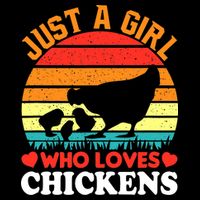 Just A Girl Who Loves Chickens Farmer Farm Drawstring Bag