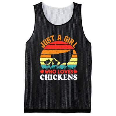 Just A Girl Who Loves Chickens Farmer Farm Mesh Reversible Basketball Jersey Tank