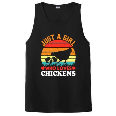 Just A Girl Who Loves Chickens Farmer Farm PosiCharge Competitor Tank