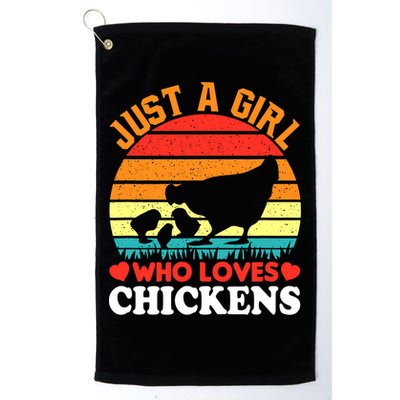 Just A Girl Who Loves Chickens Farmer Farm Golf Towel