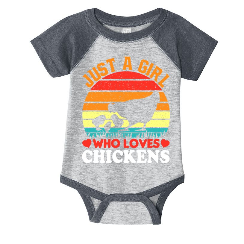 Just A Girl Who Loves Chickens Farmer Farm Infant Baby Jersey Bodysuit