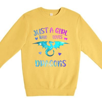 Just A Girl Who Loves Dragons Premium Crewneck Sweatshirt