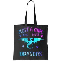 Just A Girl Who Loves Dragons Tote Bag