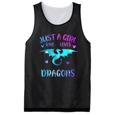 Just A Girl Who Loves Dragons Mesh Reversible Basketball Jersey Tank