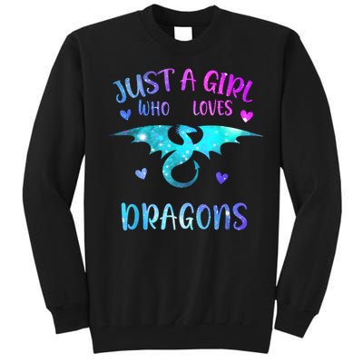 Just A Girl Who Loves Dragons Tall Sweatshirt