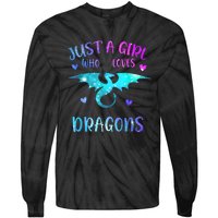 Just A Girl Who Loves Dragons Tie-Dye Long Sleeve Shirt