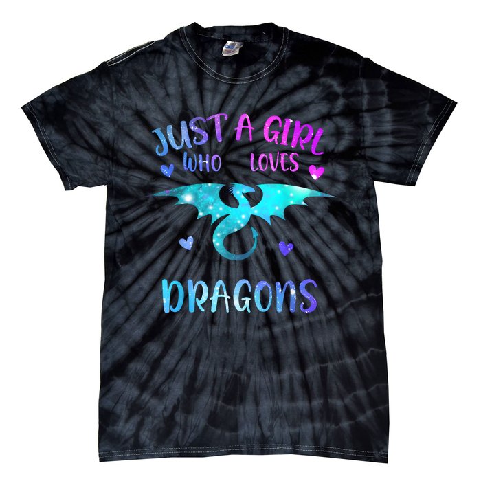 Just A Girl Who Loves Dragons Tie-Dye T-Shirt