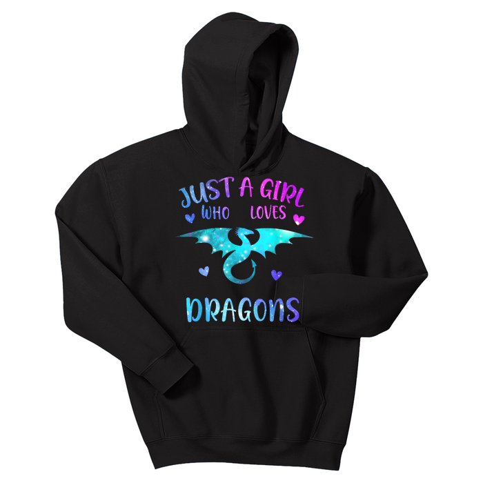 Just A Girl Who Loves Dragons Kids Hoodie