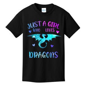 Just A Girl Who Loves Dragons Kids T-Shirt