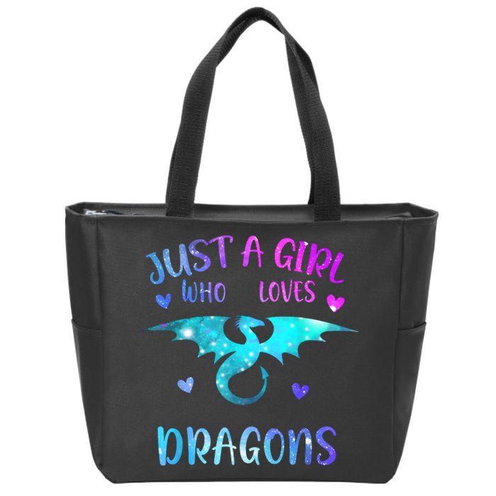 Just A Girl Who Loves Dragons Zip Tote Bag