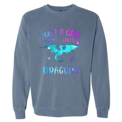 Just A Girl Who Loves Dragons Garment-Dyed Sweatshirt