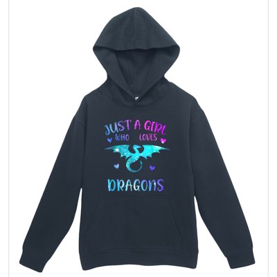 Just A Girl Who Loves Dragons Urban Pullover Hoodie