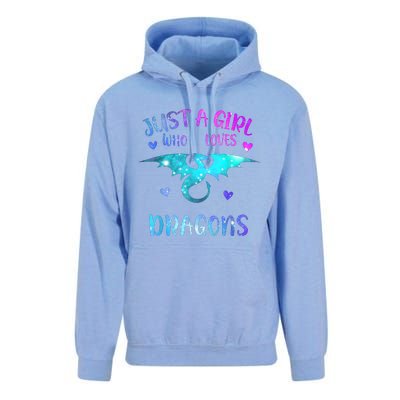 Just A Girl Who Loves Dragons Unisex Surf Hoodie