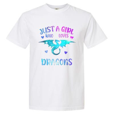 Just A Girl Who Loves Dragons Garment-Dyed Heavyweight T-Shirt