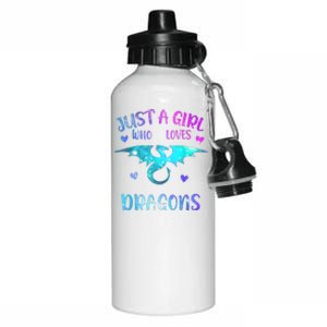 Just A Girl Who Loves Dragons Aluminum Water Bottle