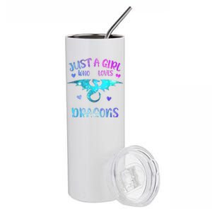 Just A Girl Who Loves Dragons Stainless Steel Tumbler