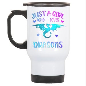 Just A Girl Who Loves Dragons Stainless Steel Travel Mug