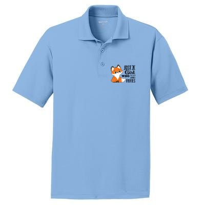 Just A Girl Who Loves Foxes Fox Lover Gift PosiCharge RacerMesh Polo