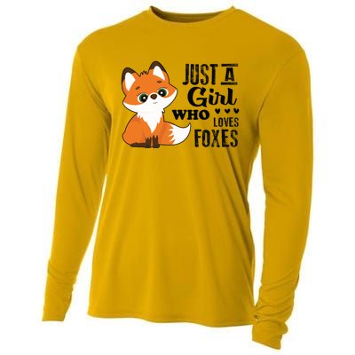 Just A Girl Who Loves Foxes Fox Lover Gift Cooling Performance Long Sleeve Crew