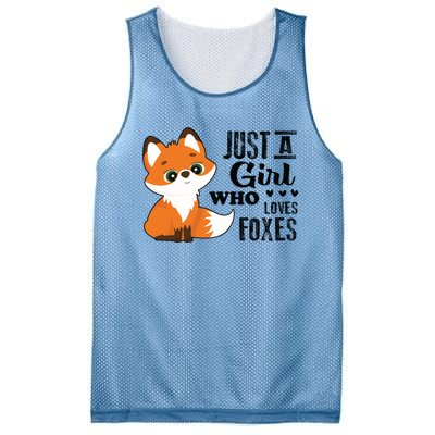 Just A Girl Who Loves Foxes Fox Lover Gift Mesh Reversible Basketball Jersey Tank