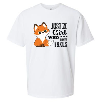 Just A Girl Who Loves Foxes Fox Lover Gift Sueded Cloud Jersey T-Shirt