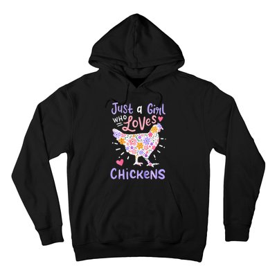 Just A Girl Who Loves Chickens Chicken Hen Love Cute Hoodie