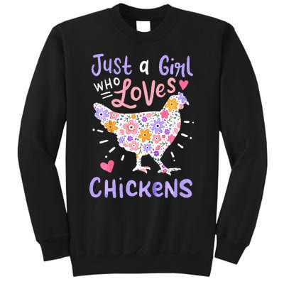 Just A Girl Who Loves Chickens Chicken Hen Love Cute Sweatshirt