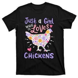 Just A Girl Who Loves Chickens Chicken Hen Love Cute T-Shirt