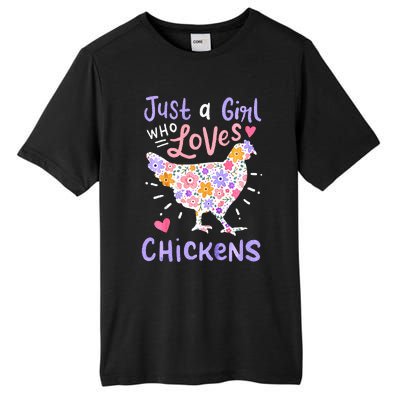 Just A Girl Who Loves Chickens Chicken Hen Love Cute Tall Fusion ChromaSoft Performance T-Shirt