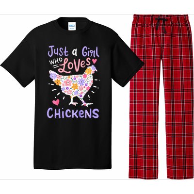 Just A Girl Who Loves Chickens Chicken Hen Love Cute Pajama Set