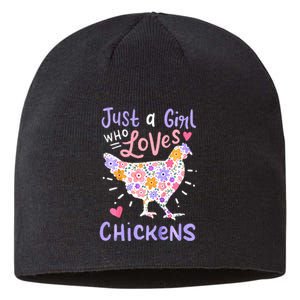 Just A Girl Who Loves Chickens Chicken Hen Love Cute Sustainable Beanie