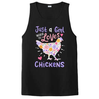 Just A Girl Who Loves Chickens Chicken Hen Love Cute PosiCharge Competitor Tank