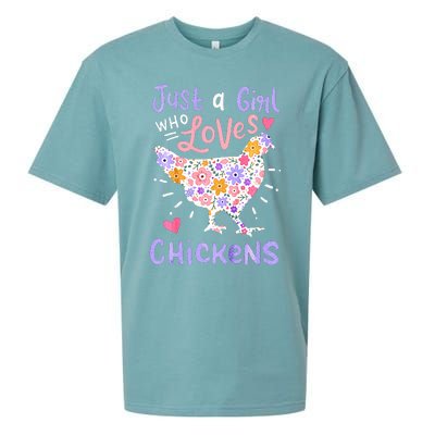 Just A Girl Who Loves Chickens Chicken Hen Love Cute Sueded Cloud Jersey T-Shirt