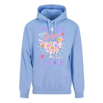 Just A Girl Who Loves Chickens Chicken Hen Love Cute Unisex Surf Hoodie