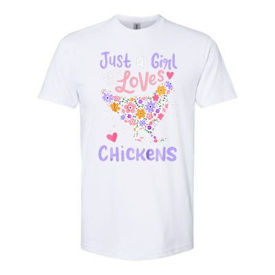 Just A Girl Who Loves Chickens Chicken Hen Love Cute Softstyle CVC T-Shirt