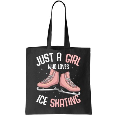 Just A Girl Who Loves Ice Skating Figure Skater Tote Bag