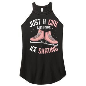 Just A Girl Who Loves Ice Skating Figure Skater Women’s Perfect Tri Rocker Tank