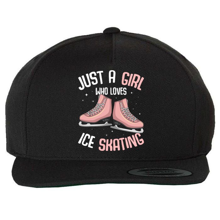 Just A Girl Who Loves Ice Skating Figure Skater Wool Snapback Cap