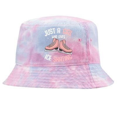 Just A Girl Who Loves Ice Skating Figure Skater Tie-Dyed Bucket Hat