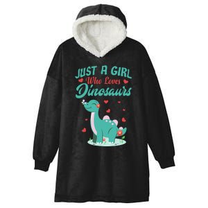 JUST A GIRL WHO LOVES DINOSAURS Hooded Wearable Blanket