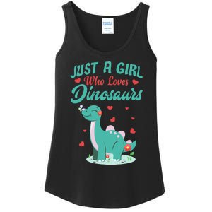 JUST A GIRL WHO LOVES DINOSAURS Ladies Essential Tank