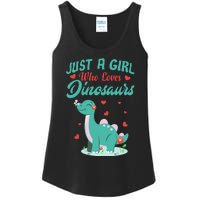 JUST A GIRL WHO LOVES DINOSAURS Ladies Essential Tank