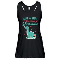 JUST A GIRL WHO LOVES DINOSAURS Ladies Essential Flowy Tank