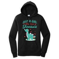 JUST A GIRL WHO LOVES DINOSAURS Women's Pullover Hoodie