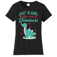 JUST A GIRL WHO LOVES DINOSAURS Women's T-Shirt