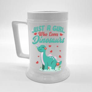 JUST A GIRL WHO LOVES DINOSAURS Beer Stein