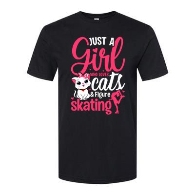 Just A Girl Who Loves Cats And Figure Skating Novelty Softstyle® CVC T-Shirt