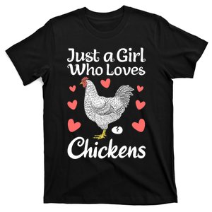 Just A Girl Who Loves Chicken Funny Chicken Farmer Gift T-Shirt