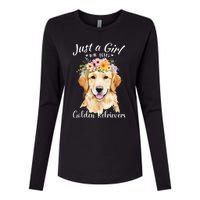 Just A Girl Who Loves Golden Retrievers Girl Who Love Dogs Womens Cotton Relaxed Long Sleeve T-Shirt